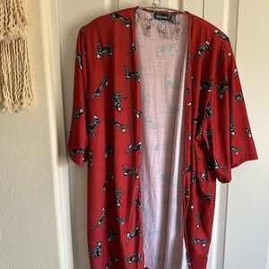 Red Cat Skeleton Kimono/Shawl